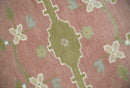 Peach, Ivory and Olive Hand knotted Multi size Oriental Oushak Traditional Wool Area Rug