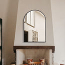 Full-Length Arched Bathroom Mirror – Metal Frame