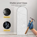 Arched 64" Full-Length Floor Mirror – Slim Aluminum Frame, HD Glass