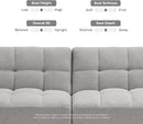 Gray Fabric Twin Futon Sofa Bed – Compact & Stylish Sleeper