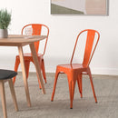 Set of 4 Modern Farmhouse Tolix Metal Chairs – Stackable Waterproof Dining Chairs