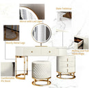 Makeup Vanity with Lights, Drawers, and Stool – Luxury Vanity Set for Women