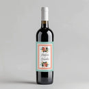 Peach Mint Script Wine Label