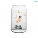 Peach print can shape glass cup dining room fruit tumbler