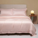 DecorBites™ Cooling Cotton Solid Bedding Set Ultra Soft Quilt Cover for Summer