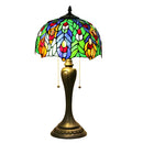 Antique Tiffany Lamp Peacock | Glass Tabletop