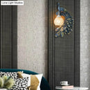 DecorBites™ Peacock Blue Lodge Resin Wall Sconce Lighting with Clear Crystal Dome Shade - 1 Light Bedside Wall Light