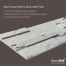 Pearl Bush - Self-Adhesive 3D Peel & Stick Real Stacked Stone Tiles [Pack of 10]