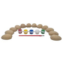 Set of 12 Unfinished Unpainted Wooden Egg Halves 2 Inches