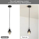 Pendant Light Kitchen Island – Industrial Black Metal Cage Fixture
