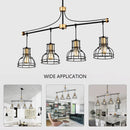 Pendant Light Vintage 40" Matte Black & Gold Chandelier for Living Spaces