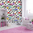 Penguins in Colorful Hats and Scarves Wallpaper