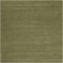 Brockton Solid Green Hand Loomed Wool Area Rug