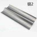 Perforated silver & black wave bread pan – kitchen non-stick tray