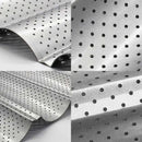 Perforated silver & black wave bread pan – kitchen non-stick tray