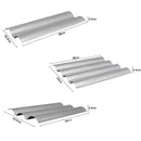Perforated silver & black wave bread pan – kitchen non-stick tray