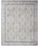 Traditional Persian Design Ivory Hand knotted Wool 8x10 Area Rug