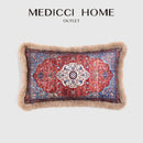 DecorBites™ Bohemian Chenille Lumbar Pillow Cover for Retro Living Room Sofa 60x40