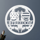 Custom Metal Wall Art - Personalized Patriotic Eagle Monogram Sign