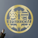 Custom Metal Wall Art - Personalized Patriotic Eagle Monogram Sign