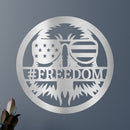 Custom Metal Wall Art - Personalized Patriotic Eagle Monogram Sign