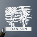Custom Metal Wall Art - Motocross Father Son Monogram Sign