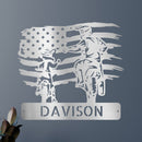Custom Metal Wall Art - Motocross Father Son Monogram Sign