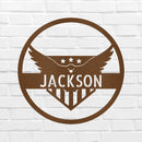 Custom Metal Wall Art - Personalized Flying Eagle Sign