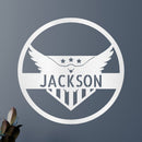 Custom Metal Wall Art - Personalized Flying Eagle Sign