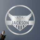 Custom Metal Wall Art - Personalized Flying Eagle Sign