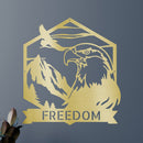 Custom Metal Wall Art - Personalized Patriotic Eagle Sign
