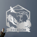 Custom Metal Wall Art - Personalized Patriotic Eagle Sign