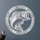 Custom Metal Wall Art - Personalized Bass Monogram