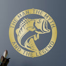 Custom Metal Wall Art - Personalized Bass Monogram