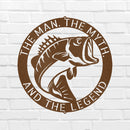 Custom Metal Wall Art - Personalized Bass Monogram