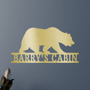 Custom Metal Wall Art - Personalized Bear Monogram