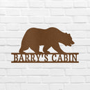 Custom Metal Wall Art - Personalized Bear Monogram