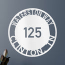 Custom Metal Sign - Personalized Circle Address Plaque