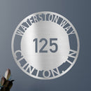 Custom Metal Sign - Personalized Circle Address Plaque
