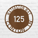 Custom Metal Sign - Personalized Circle Address Plaque