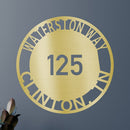 Custom Metal Sign - Personalized Circle Address Plaque