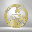 Custom Metal Wall Art - Personalzied Bombshell Lady Sign