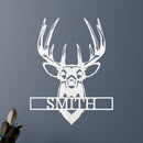 Custom Metal Wall Art - Personalized Buck Antler Sign