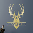 Custom Metal Wall Art - Personalized Buck Antler Sign