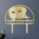 Custom Metal Yard Art - Personalized Campsite Sign