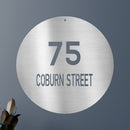 Custom Metal Sign - Personalized Round House Number Plaque