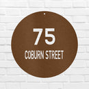 Custom Metal Sign - Personalized Round House Number Plaque