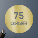 Custom Metal Sign - Personalized Round House Number Plaque