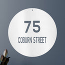 Custom Metal Sign - Personalized Round House Number Plaque