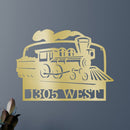 Custom Metal Wall Art - Personalized Coal Train Monogram Sign